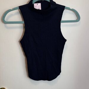 Wild Fable Navy Ribbed Sleeveless Tank